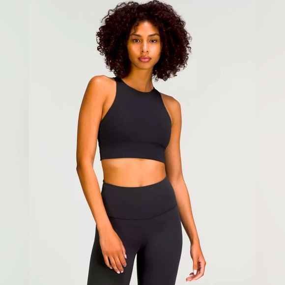 Lululemon long line‎ black bra. Like new - Picture 1 of 4